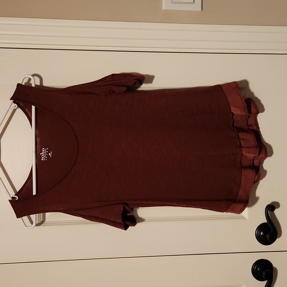 Soho NYC, Med, cold shoulder top, burnt orange - Picture 1 of 2